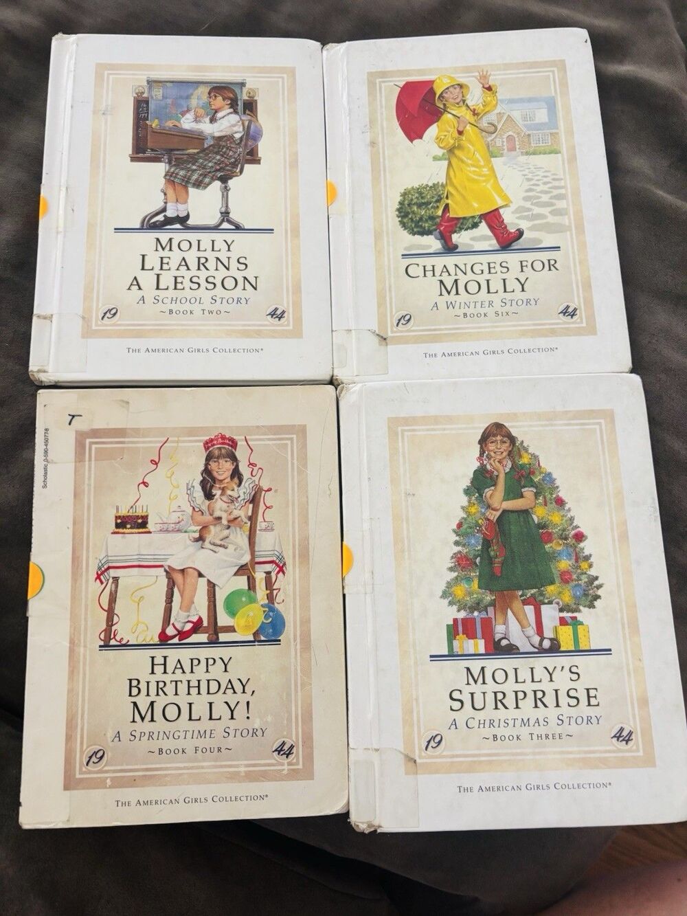 Vintage Pleasant Company American Girl Molly Book Lot Early Editions #2,3,4,6